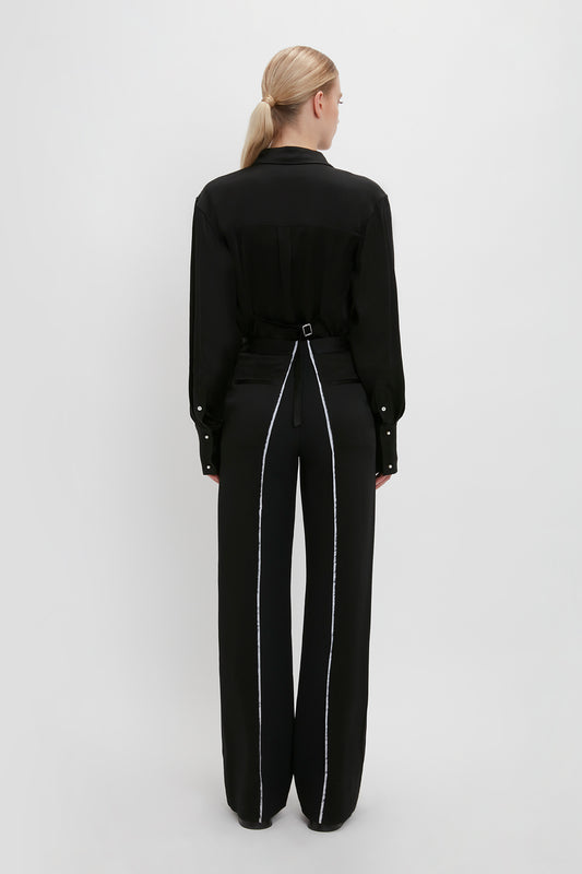 Waistcoat Detail Shirt In Black