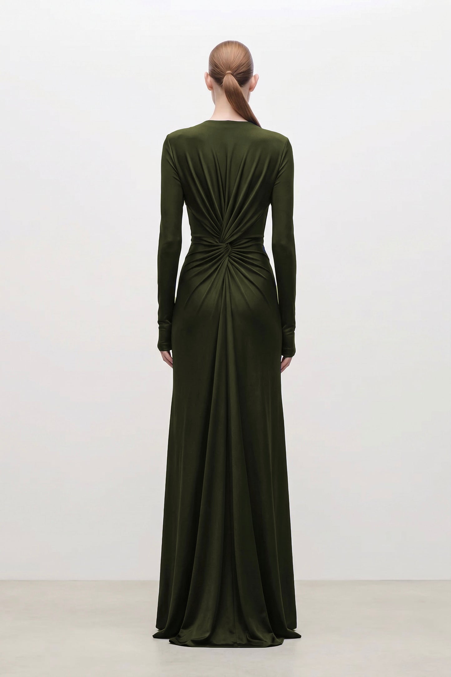 Aida Gown In Dark Green