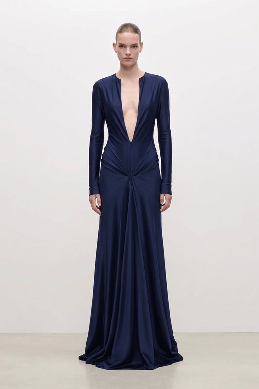Aida Gown In Navy
