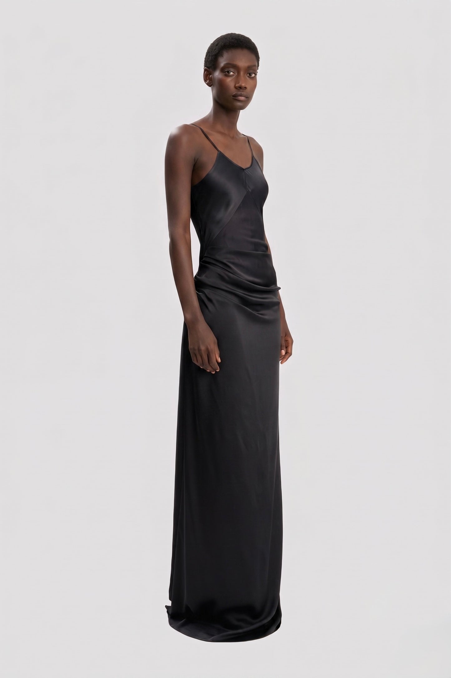 Cami Floor-Length Dress In Black