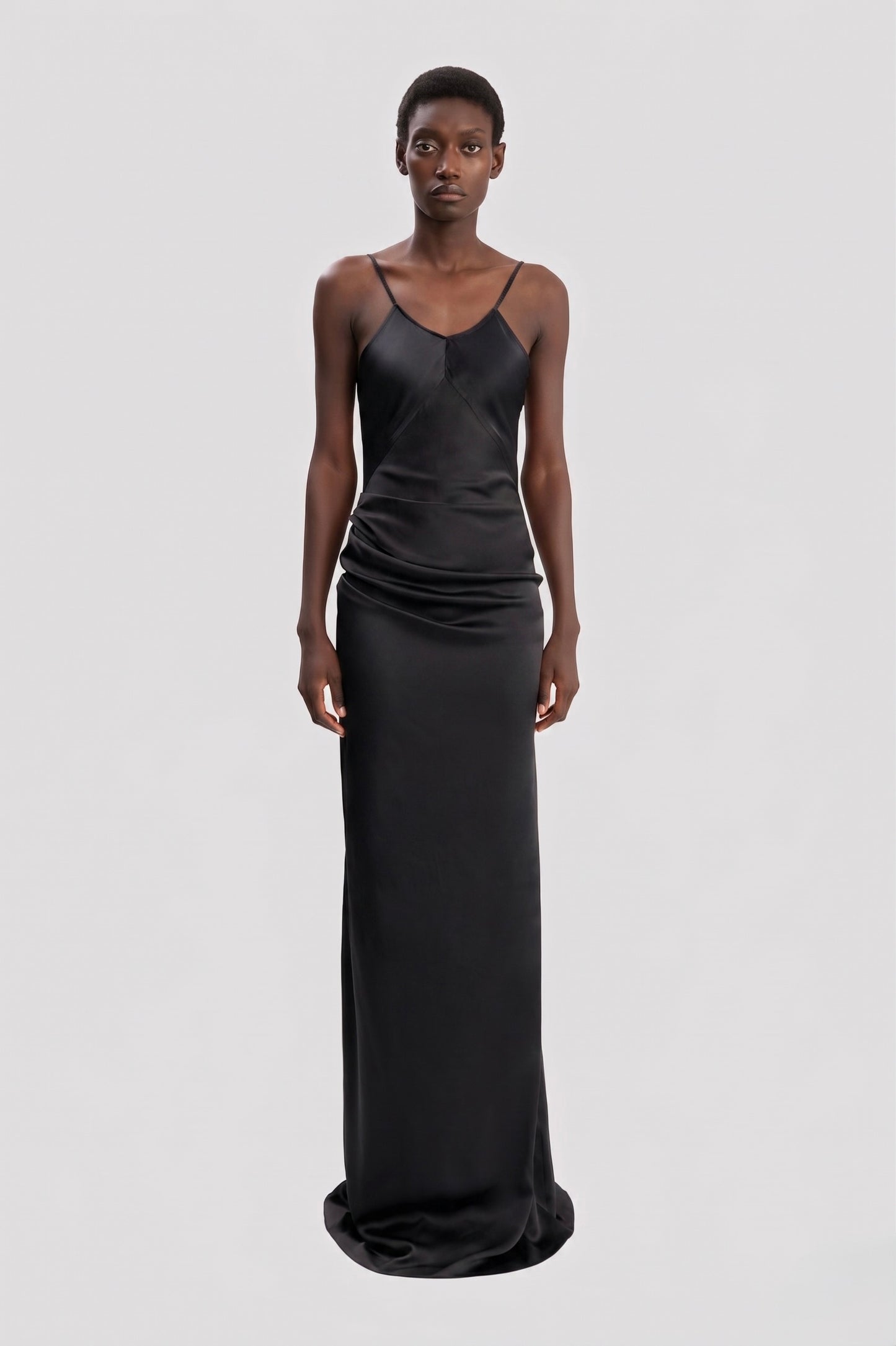 Cami Floor-Length Dress In Black
