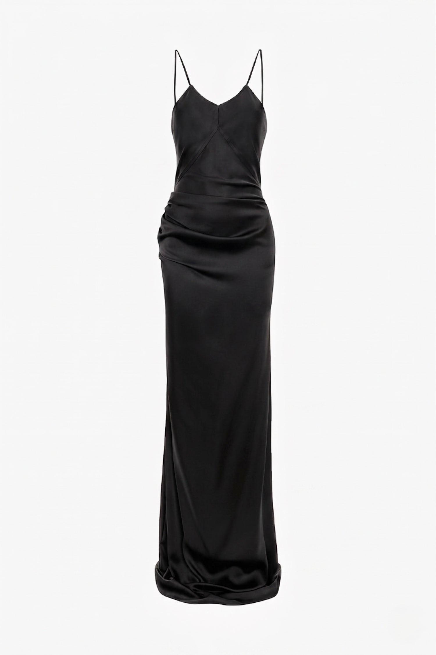 victoria beckham floor length cami dress VICTORIA BECKHAM Cami open-back satin maxi dress