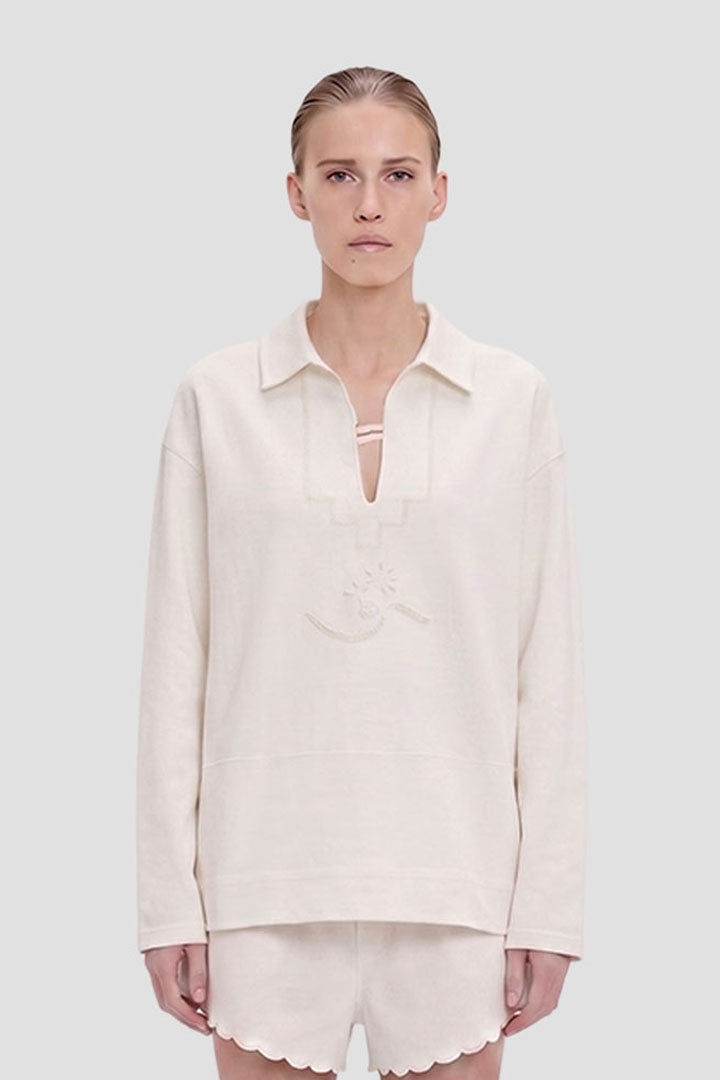 Embroidered Tunic In White