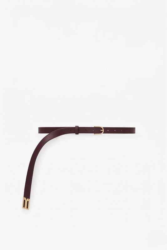 Dorian B Finite Belt In Dark Burgundy Soft Leather