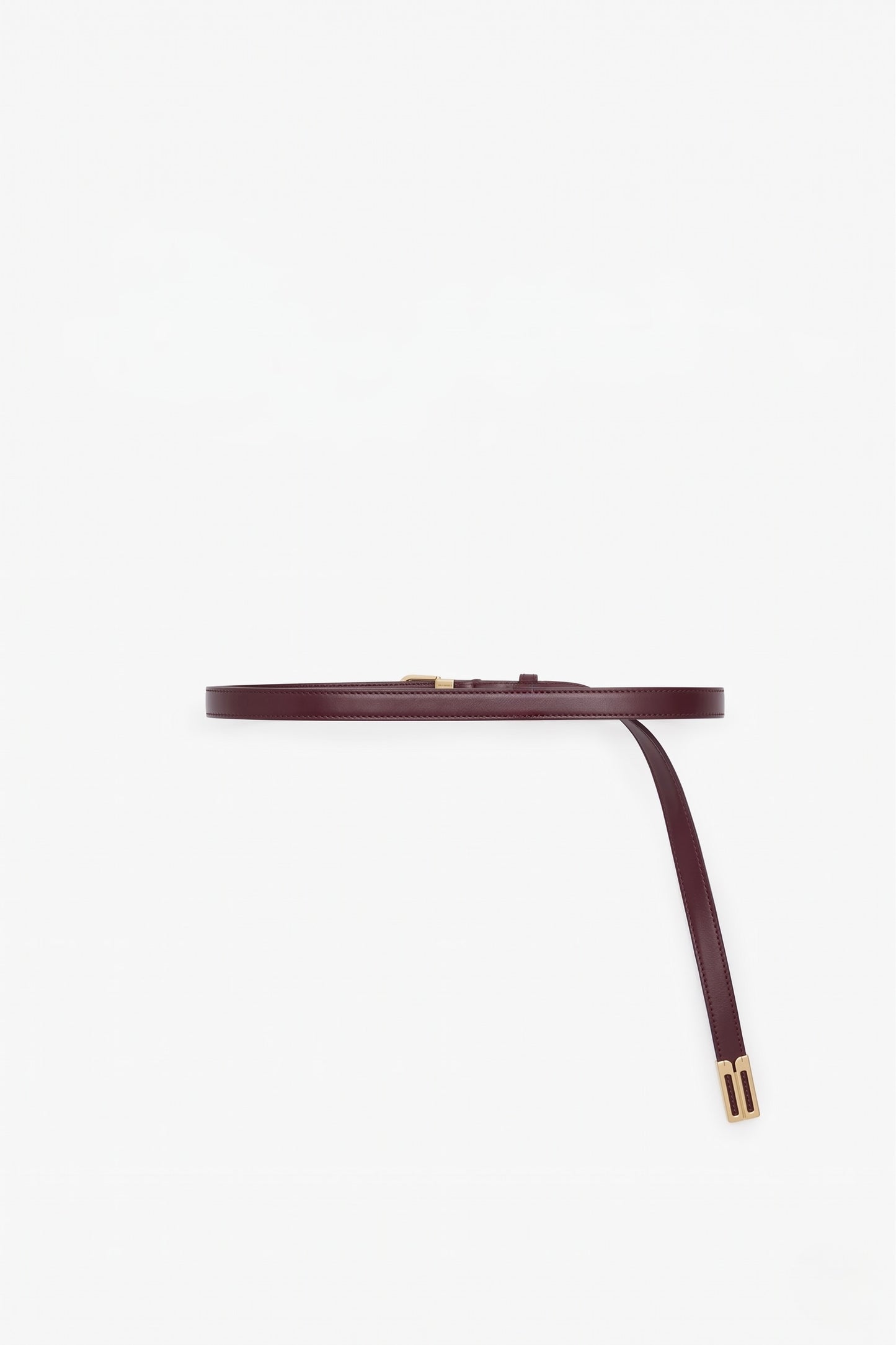 Dorian B Finite Belt In Dark Burgundy Soft Leather