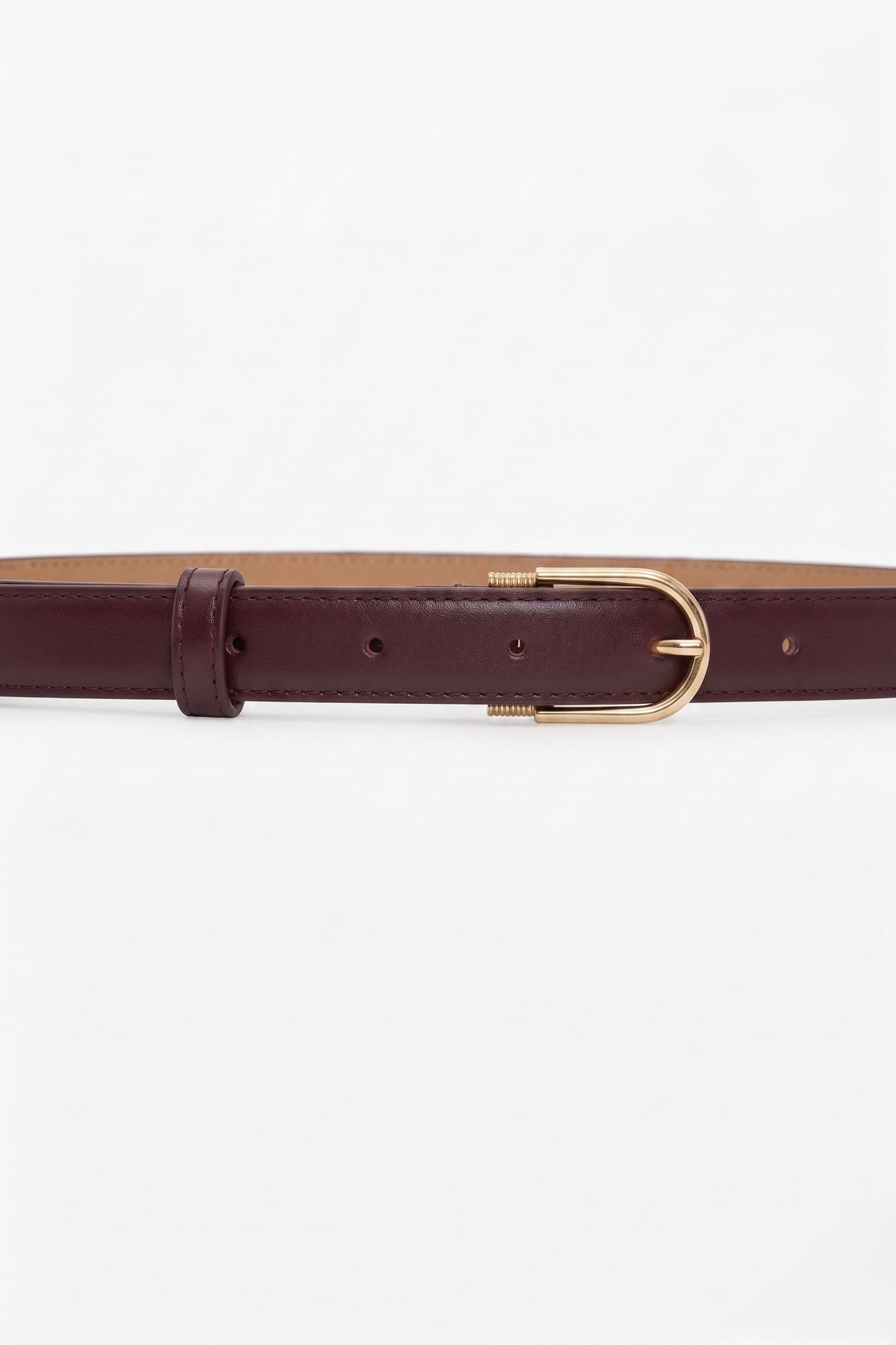 Dorian B Finite Belt In Dark Burgundy Soft Leather