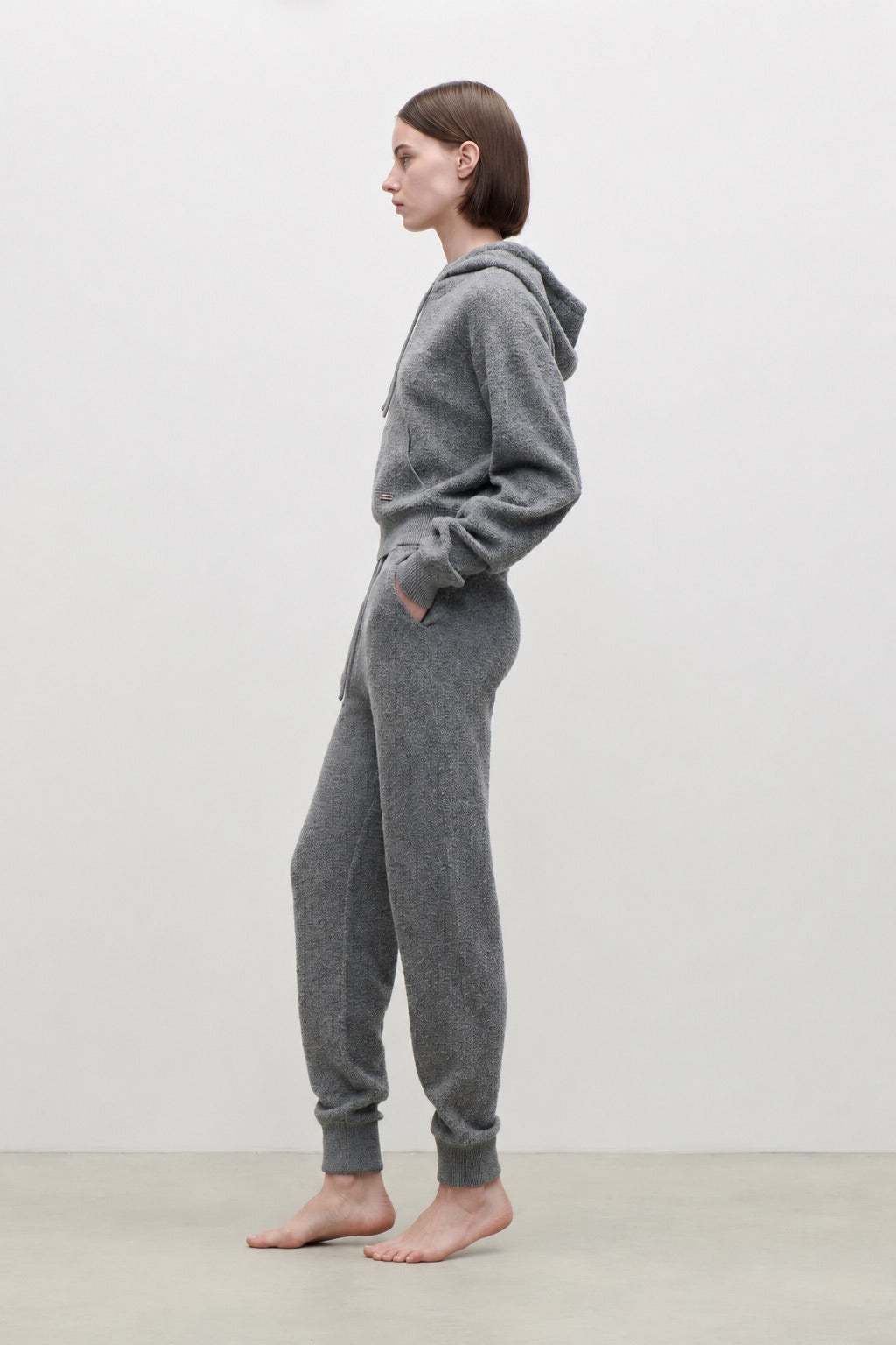 Lana Hoodie In Mid Grey