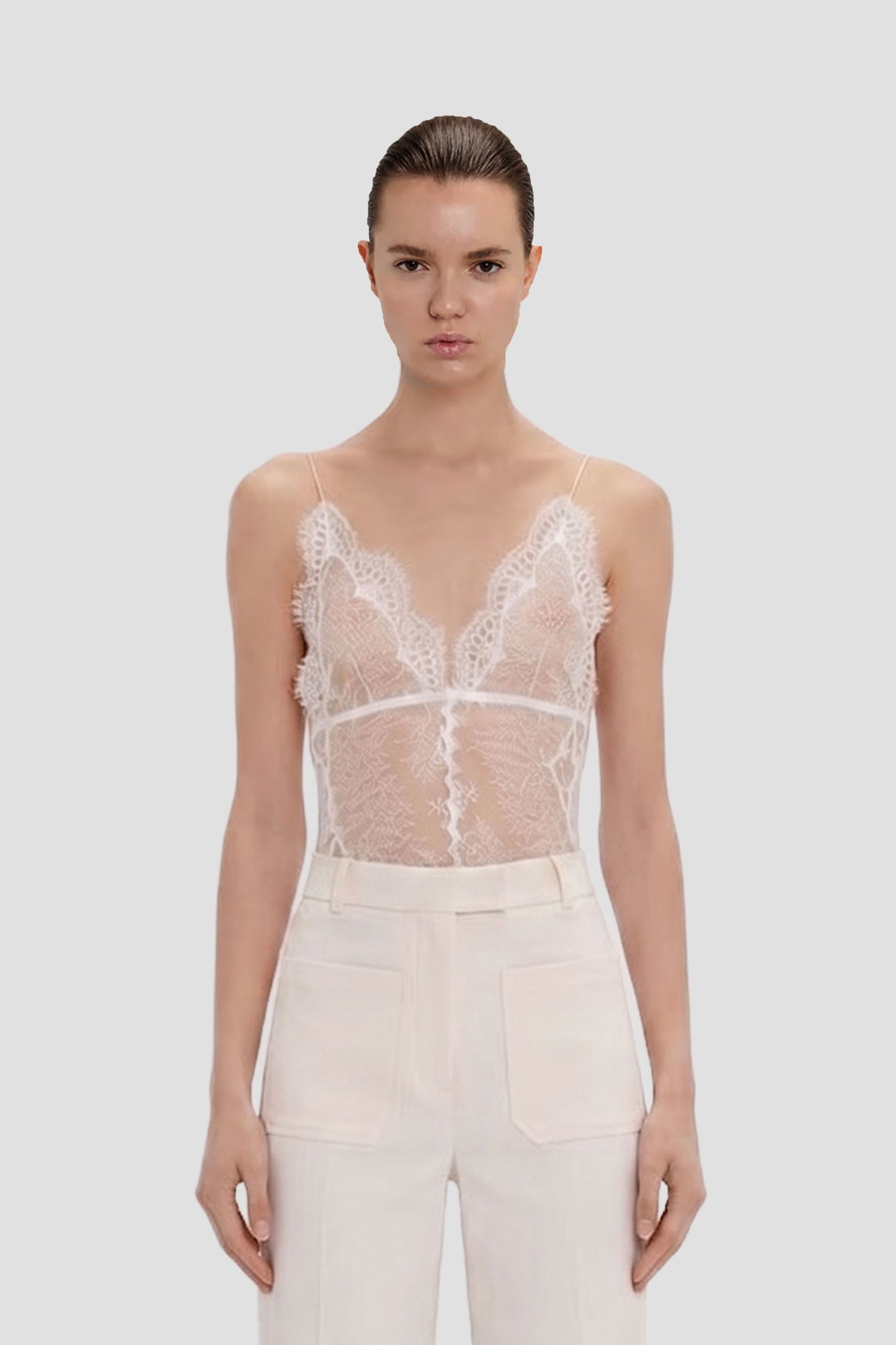 Lace Bodysuit In Ivory