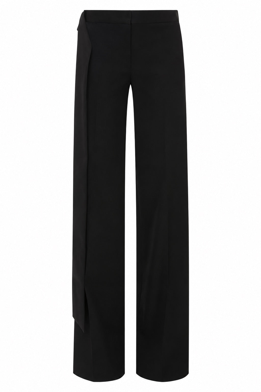 Contrast Waistband Trousers in Black
