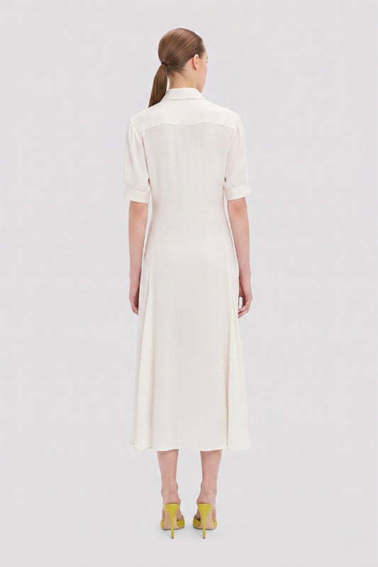 Twist Dress In Aloe – Victoria Beckham