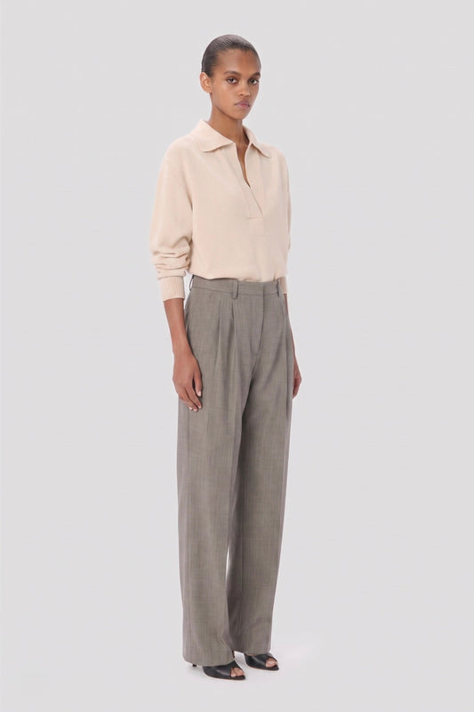 Pleated Trouser In Grey