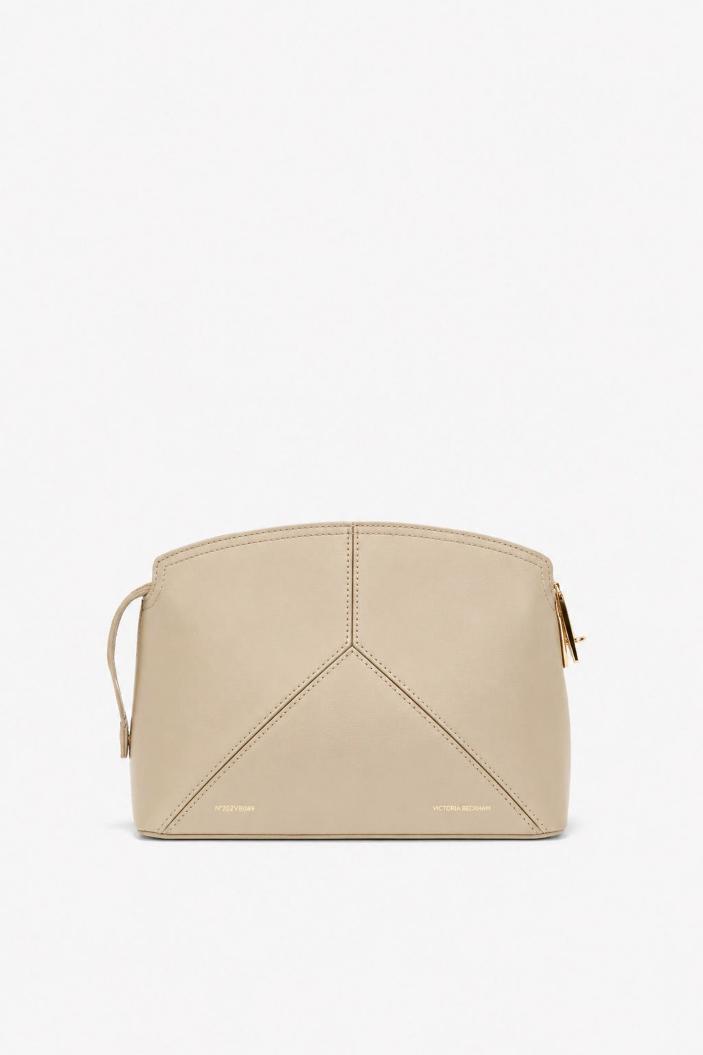 Victoria Clutch Bag In Taupe Leather