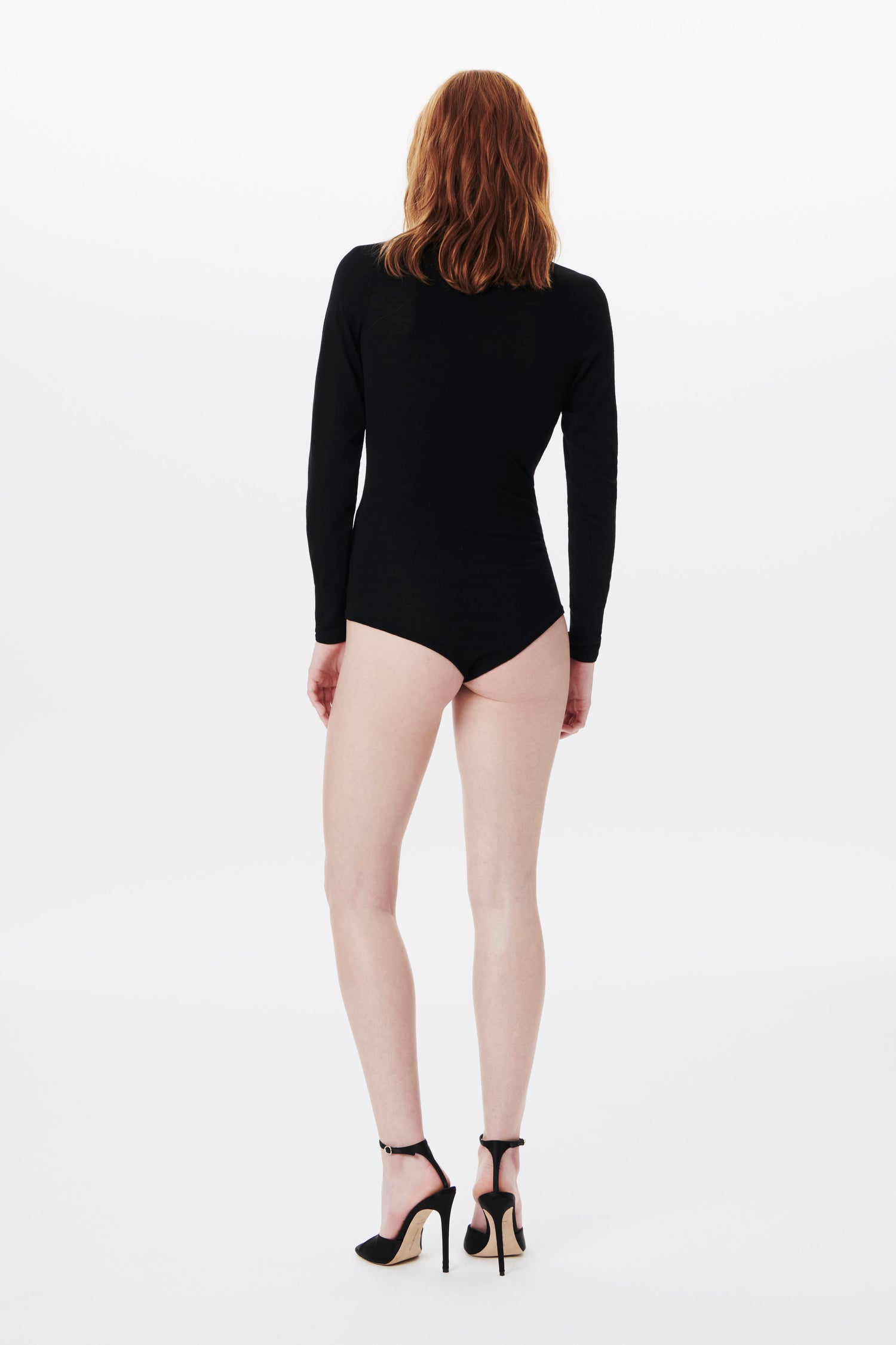 Black polo neck bodysuit outlet