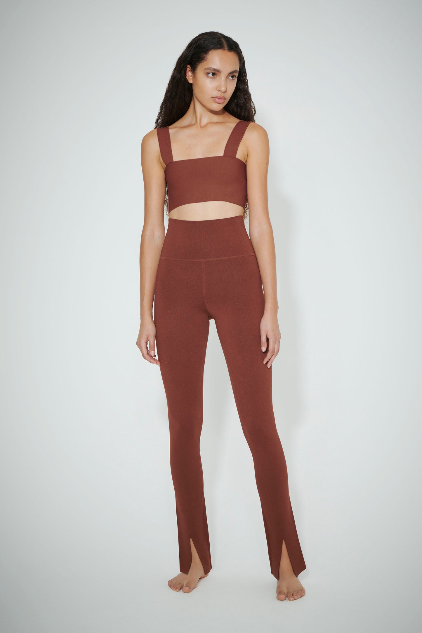 VB Body Strap Bandeau Top in Brown