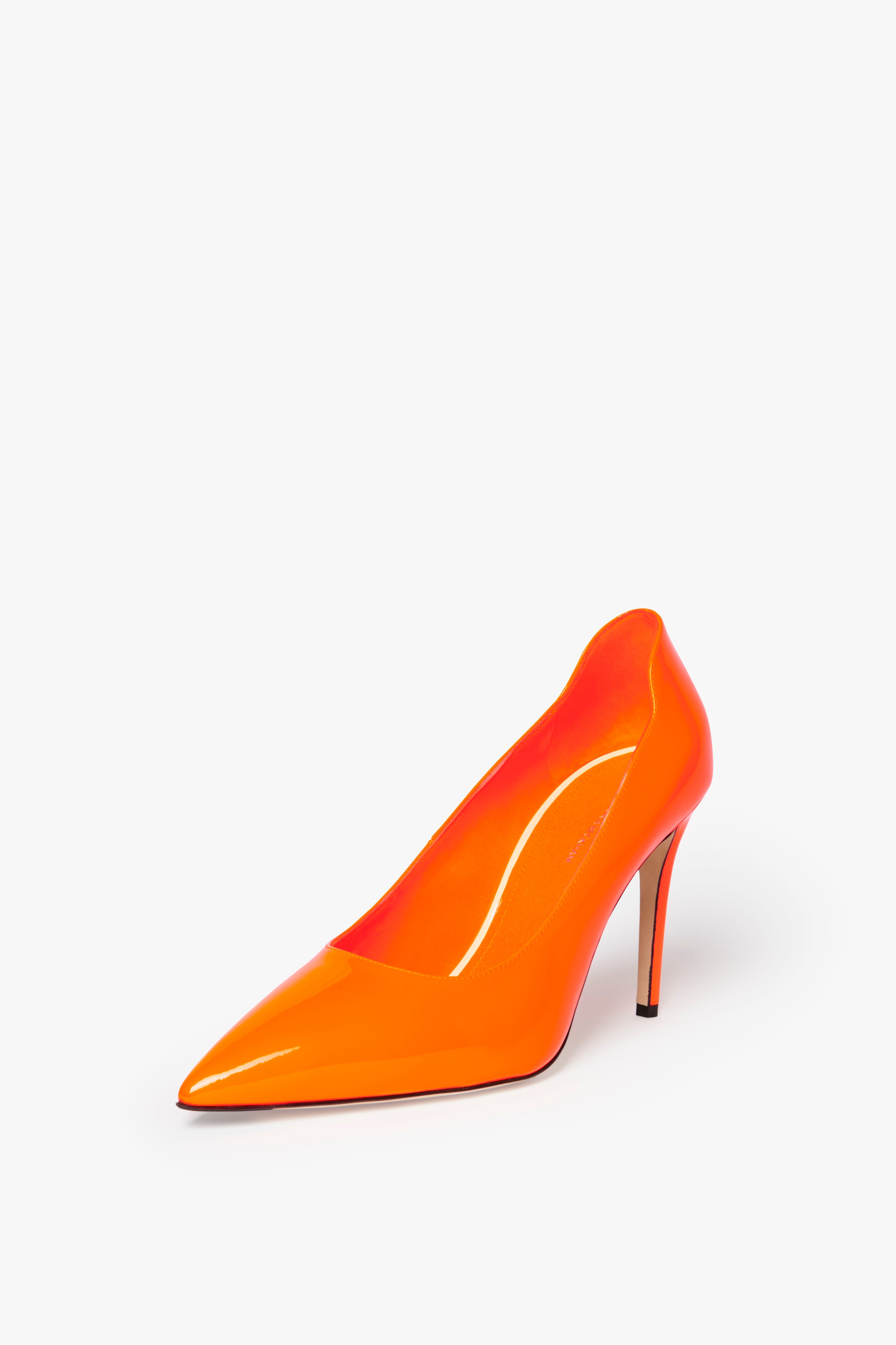Bright orange pumps sales