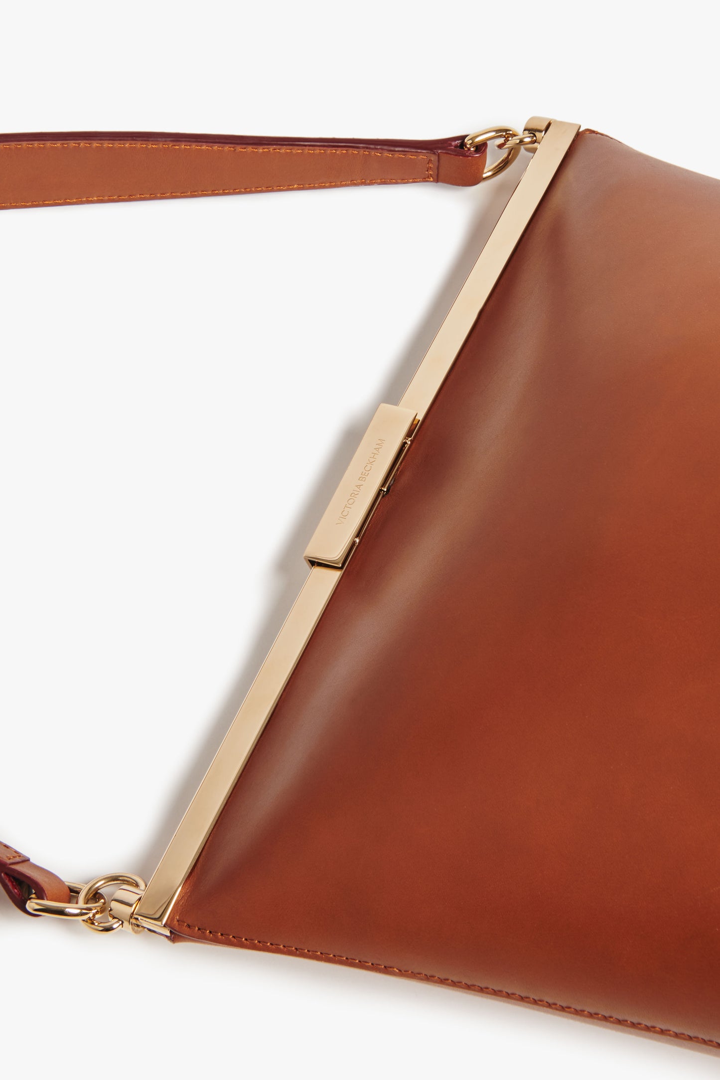 Frame Bucket Bag In Cognac Leather
