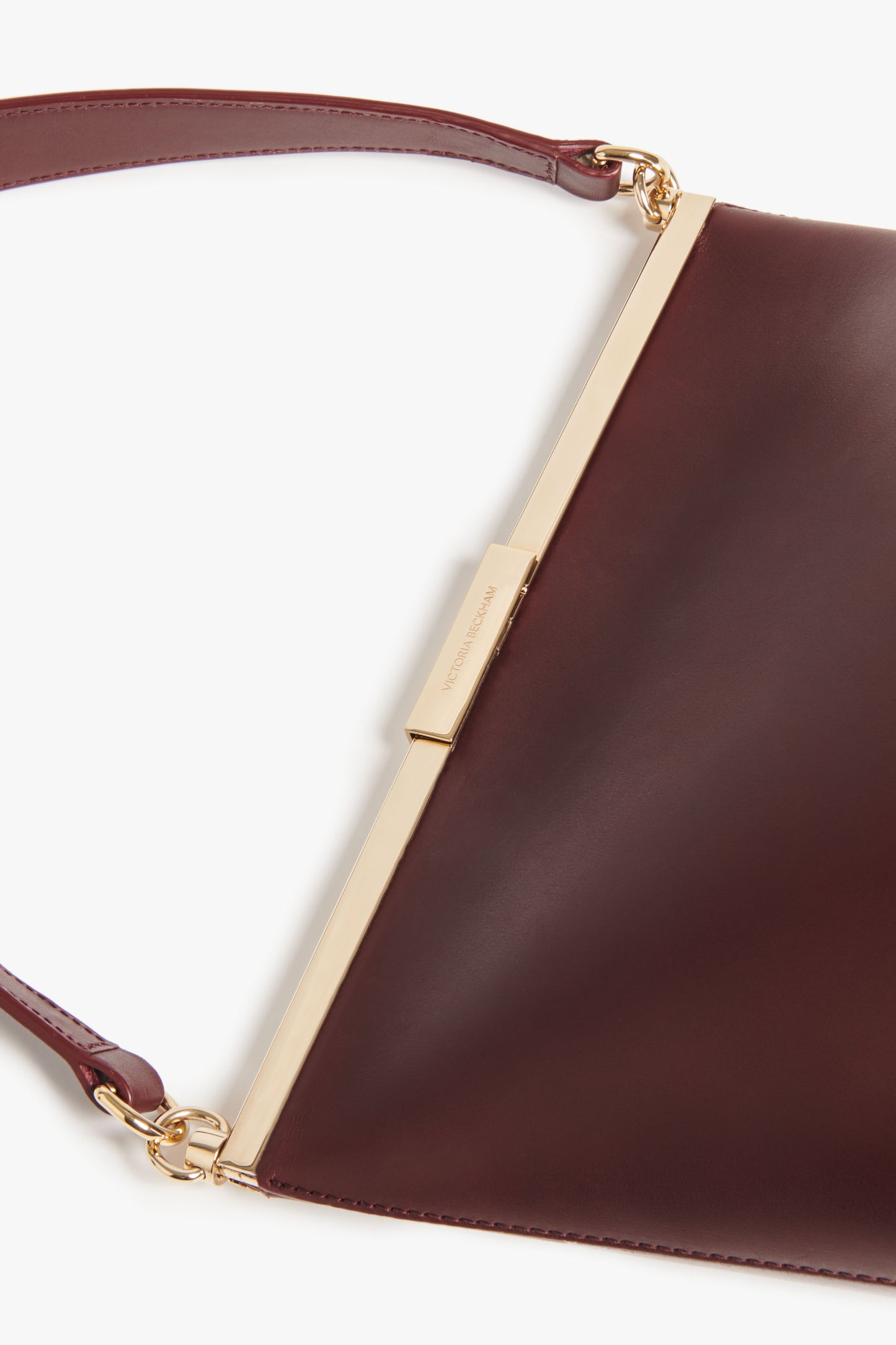 Frame Bucket Bag In Burgundy Leather