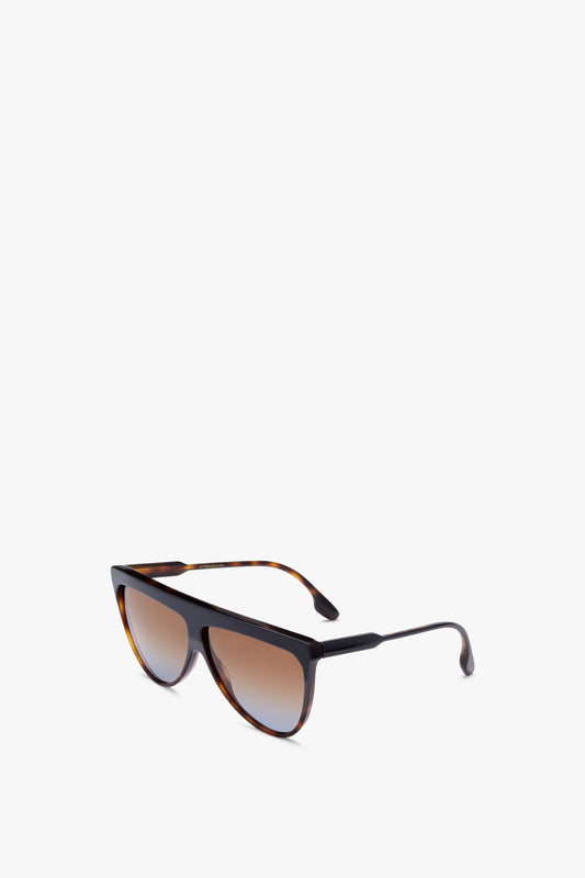 Flat Top V Sunglasses In Black Tortoise