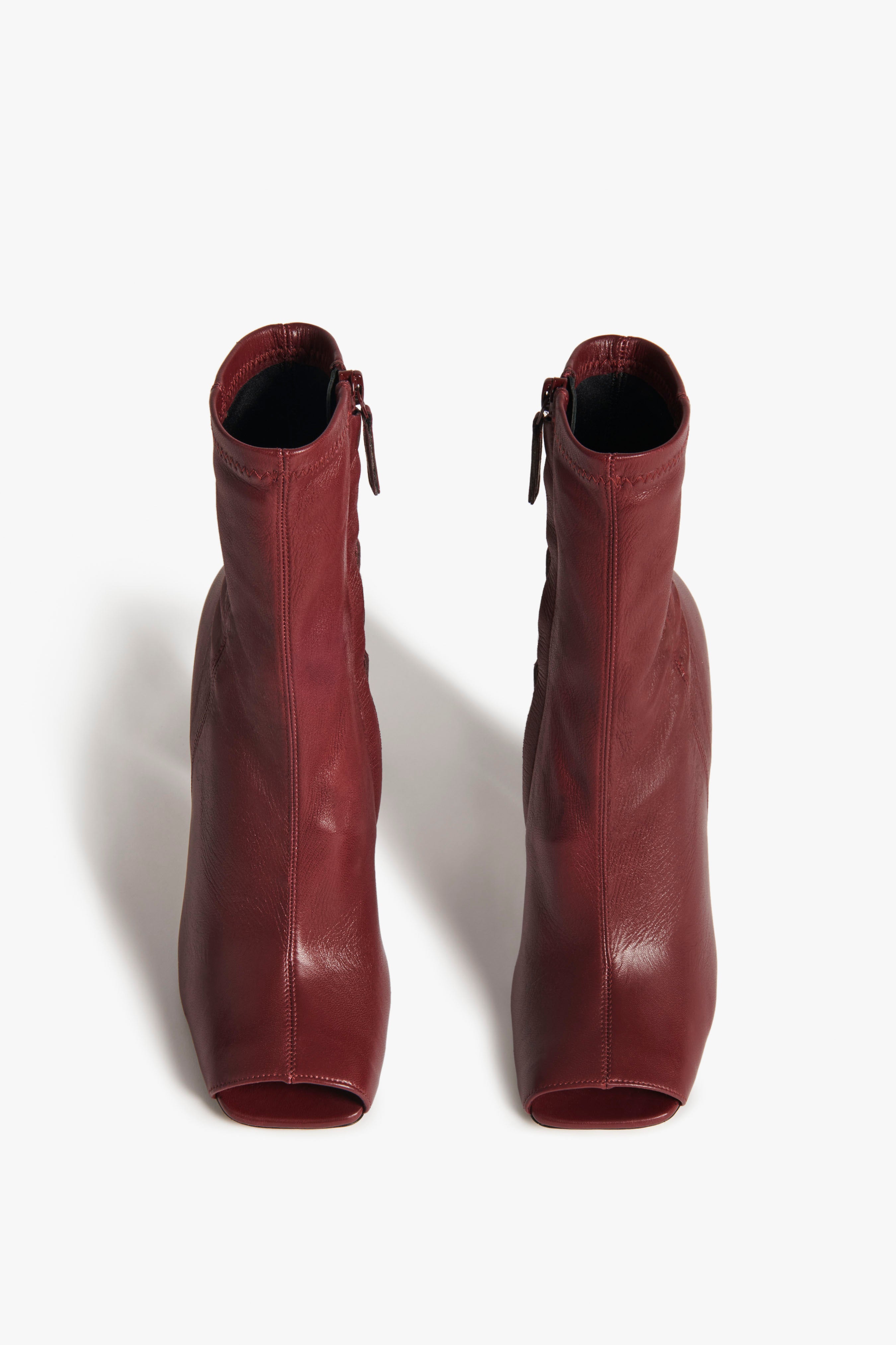 Iona Boots In Dark Red Victoria Beckham UK