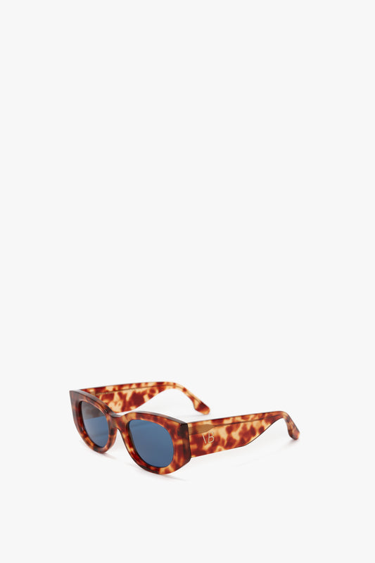 Monogram Detail Sunglasses In Blonde Havana