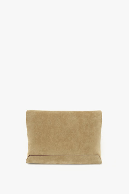 Chain Pouch with Strap in Lichen Green Suede