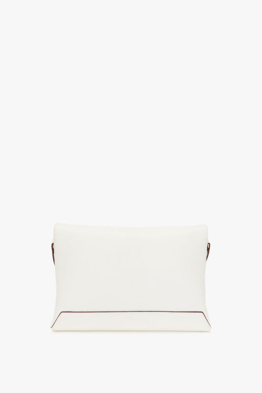 Chain Pouch with Strap In White Leather