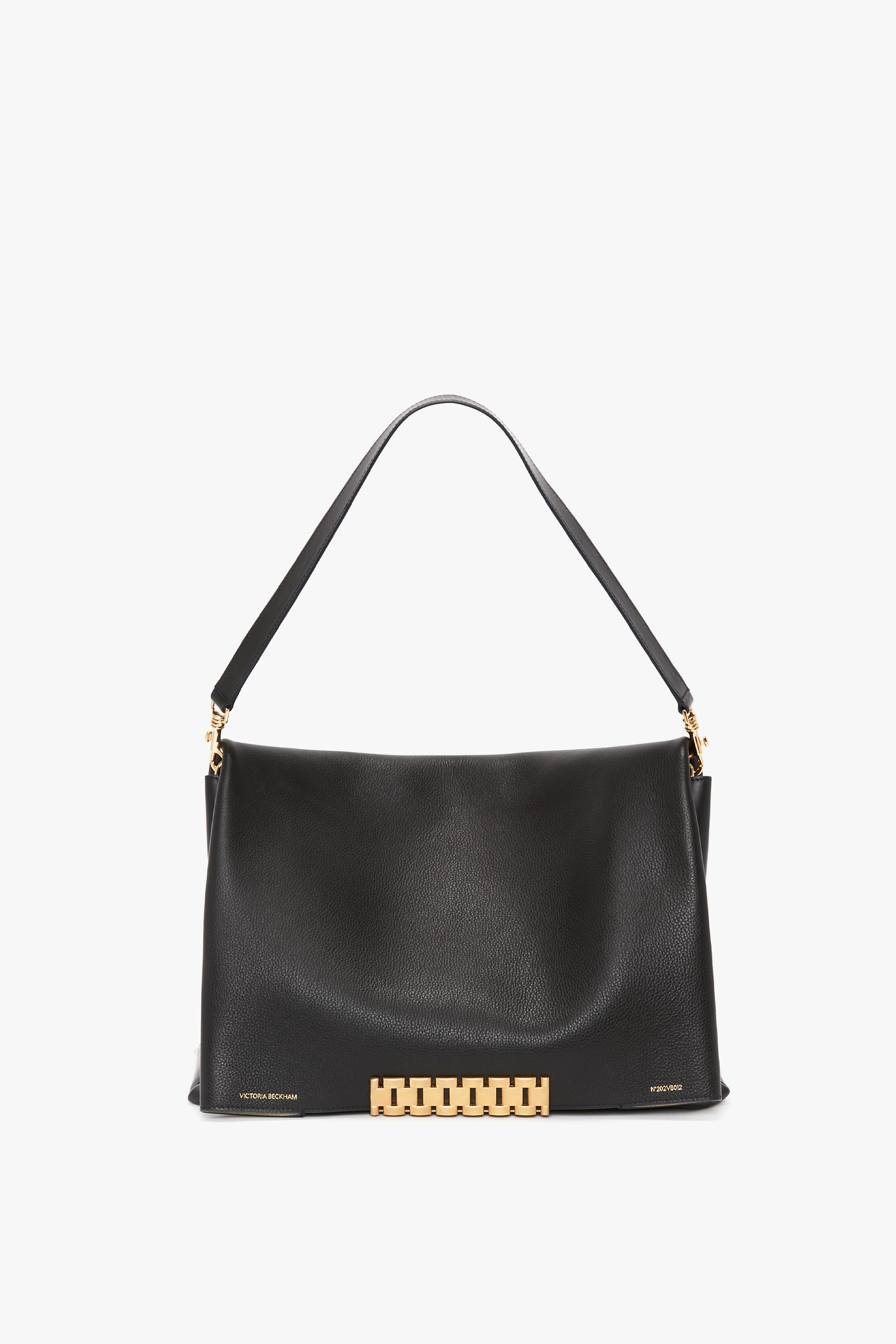 Jumbo Chain Pouch In Black Leather – Victoria Beckham UK