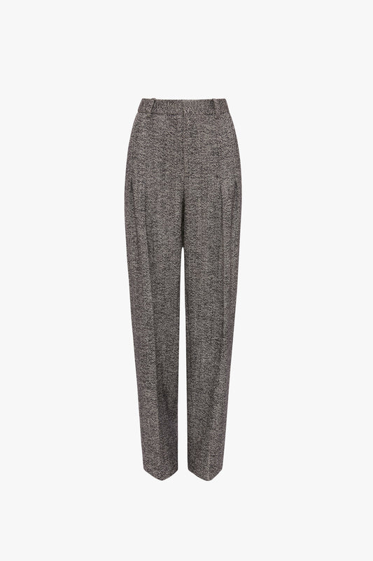 Front Pleat Trouser In Monochrome