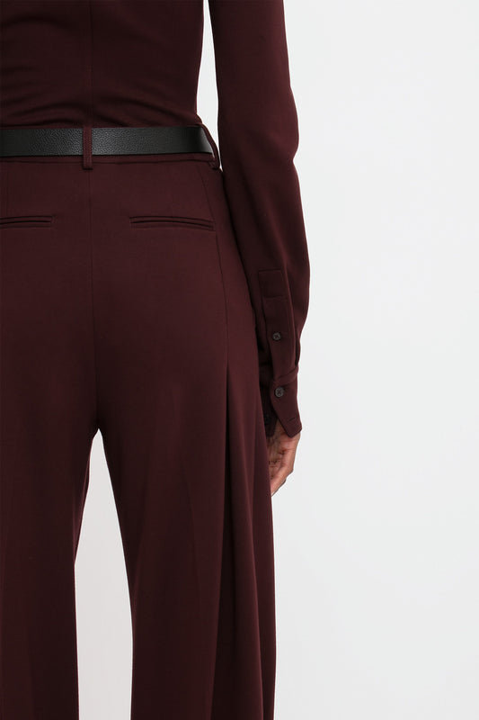 Front Pleat Trouser In Rosewood