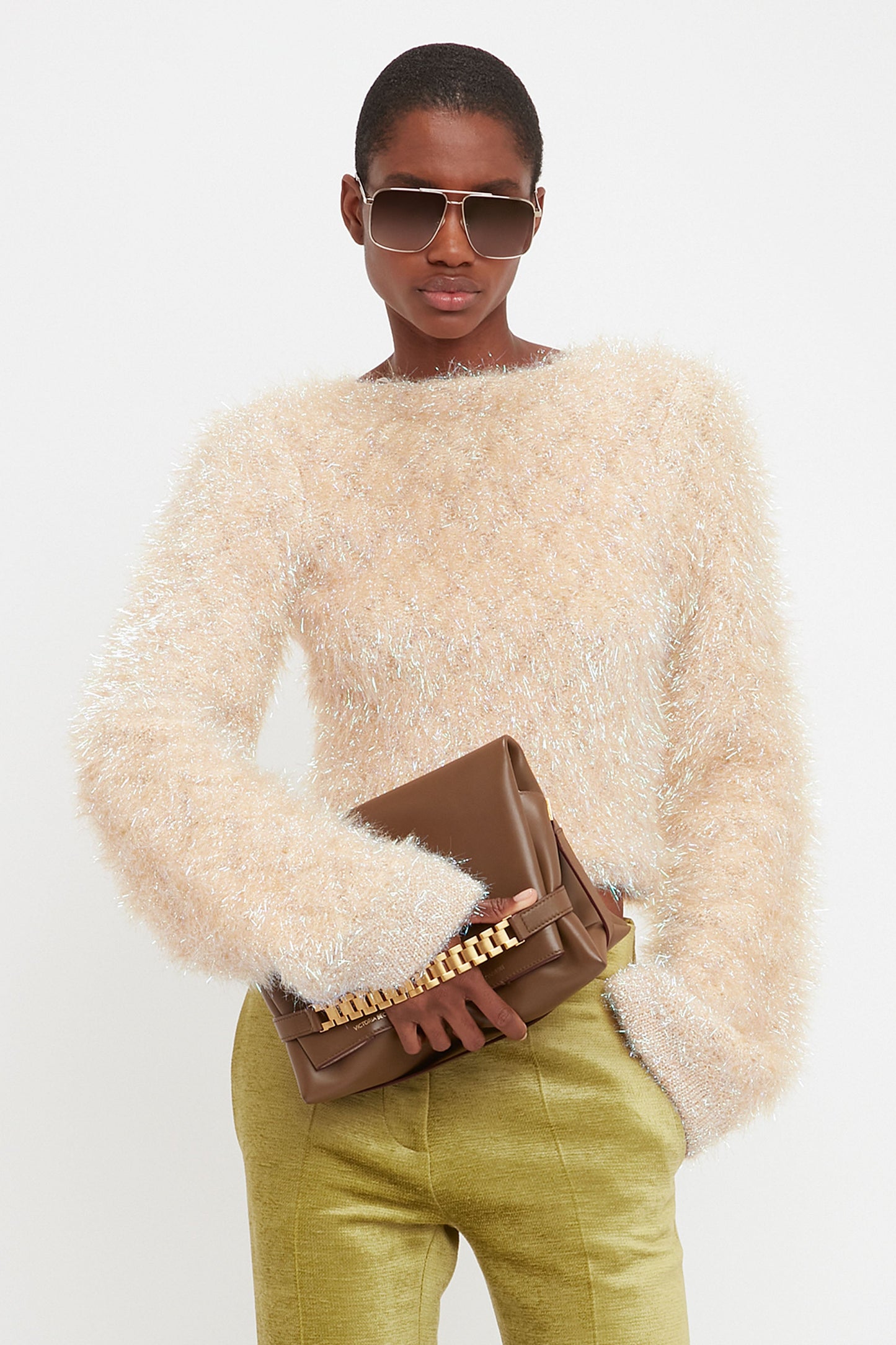 Open Back Jumper In Cream