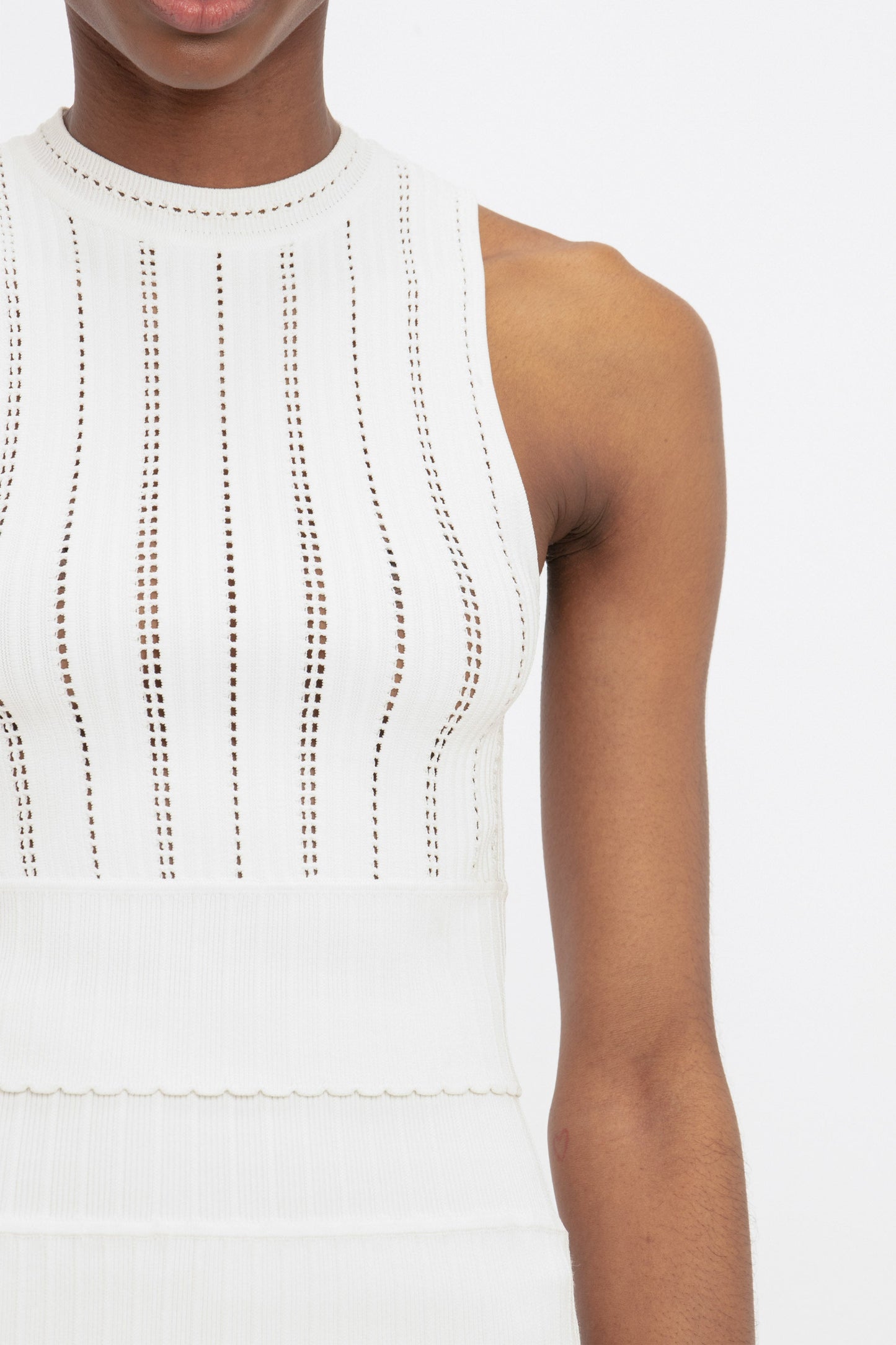 Sleeveless Top In White