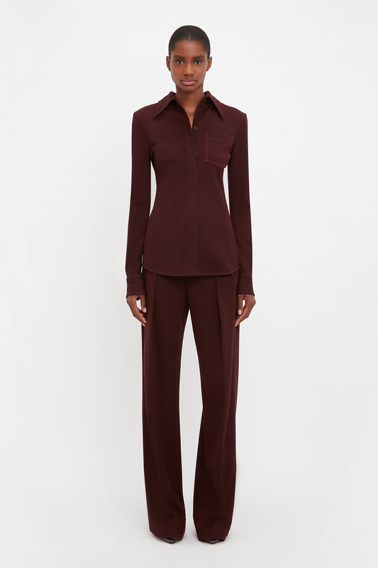 Slim Fit Shirt In Rosewood