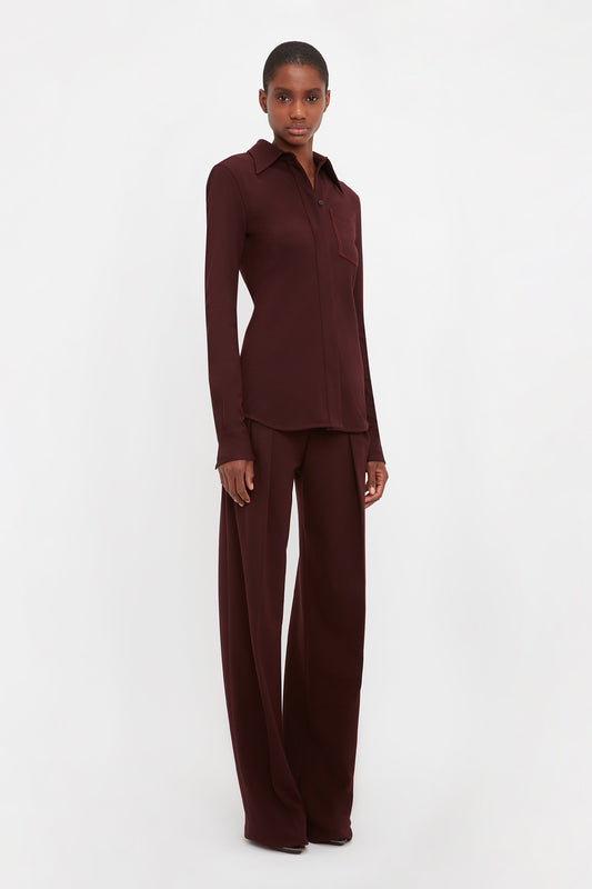 Slim Fit Shirt In Rosewood