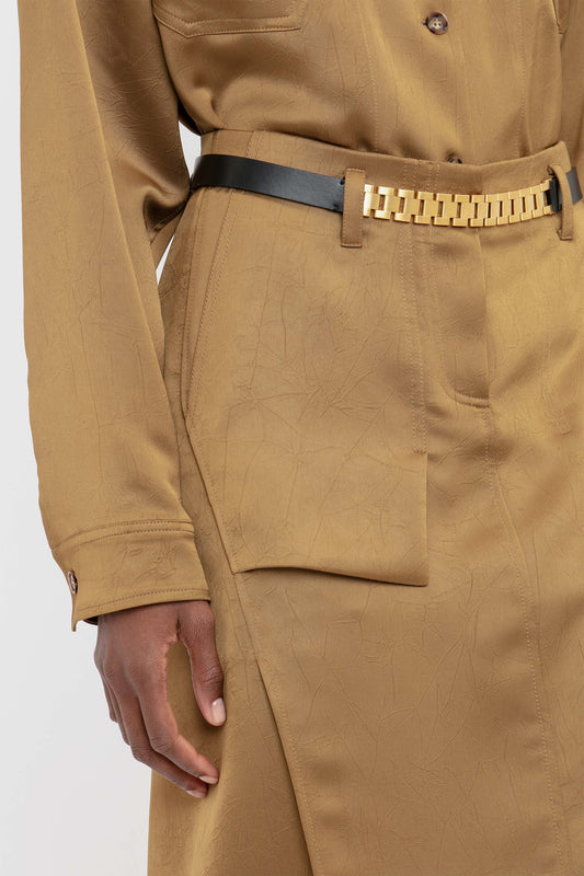 Utility Skirt In Tawny Brown