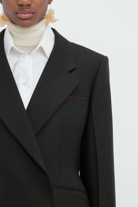 Waist Detail Jacket In Black