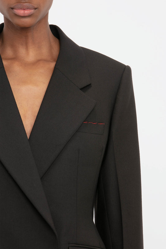 Waist Detail Jacket In Black