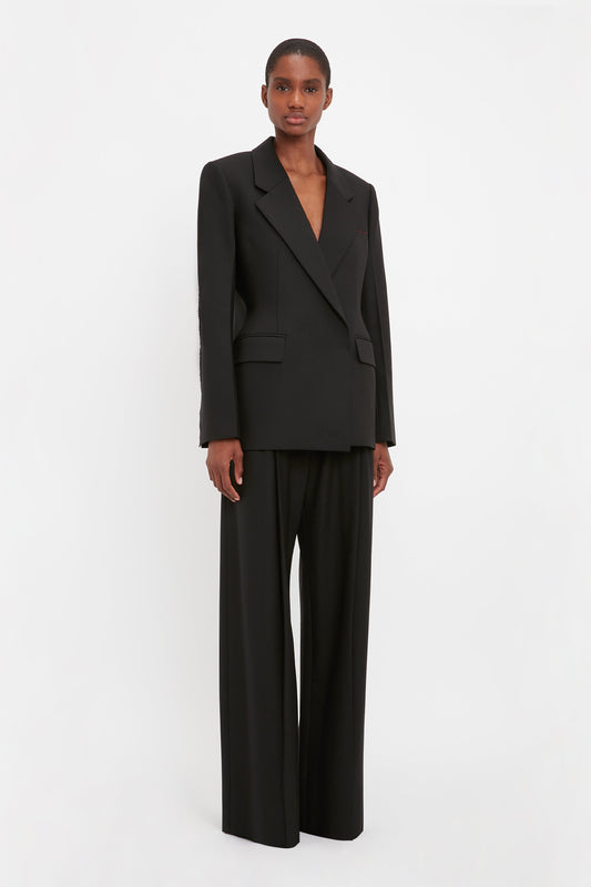 Waist Detail Jacket In Black