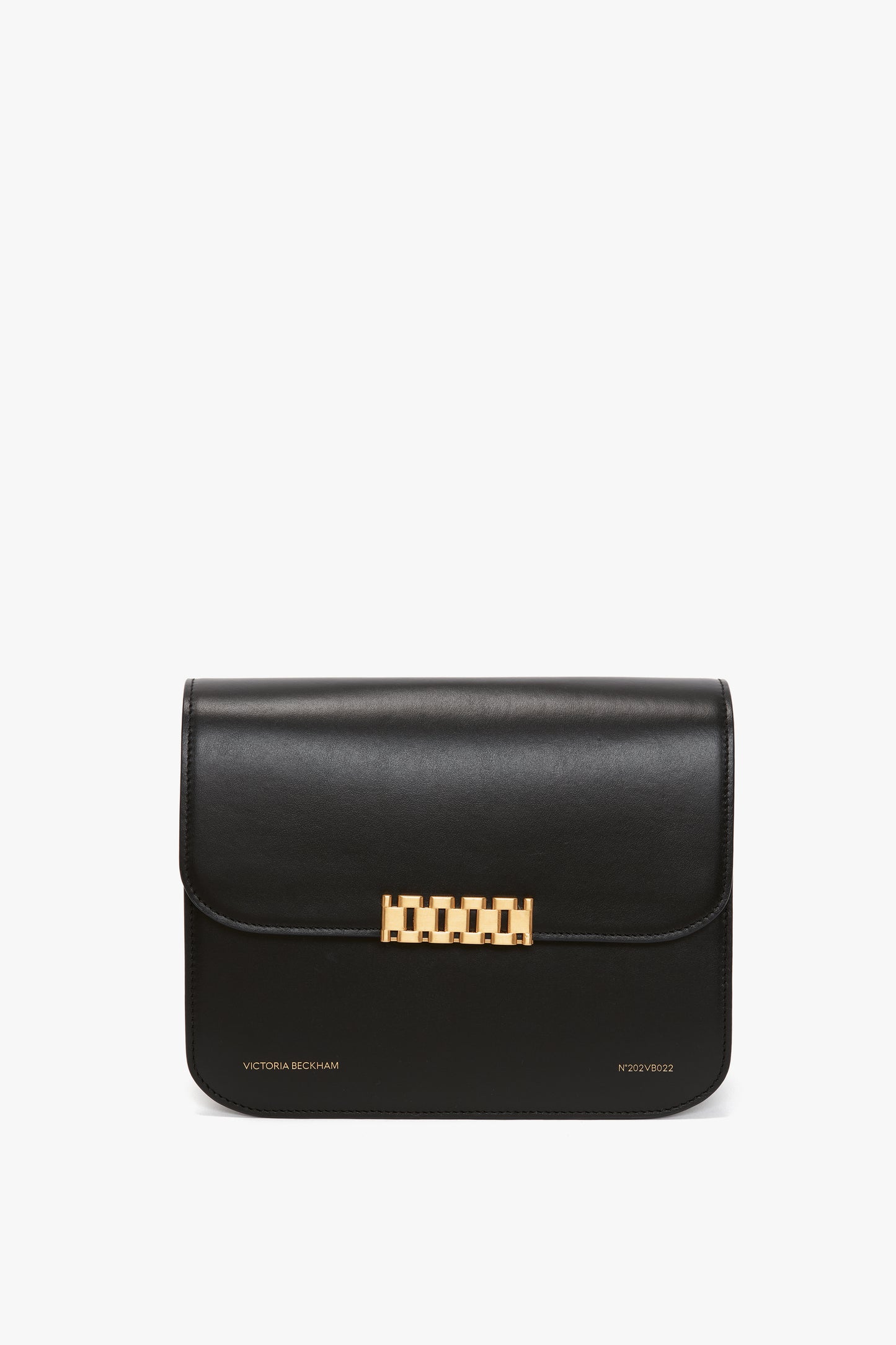 Chain Shoulder Bag In Black Leather
