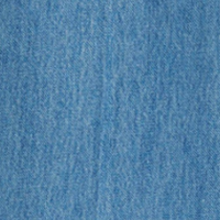 A close-up view of blue denim fabric showing its Alina High Waisted Patch Pocket Jean In 70s Wash texture by Victoria Beckham.