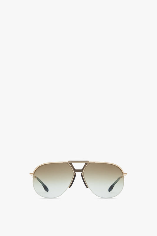 Brow Aviator Sunglasses In Azure