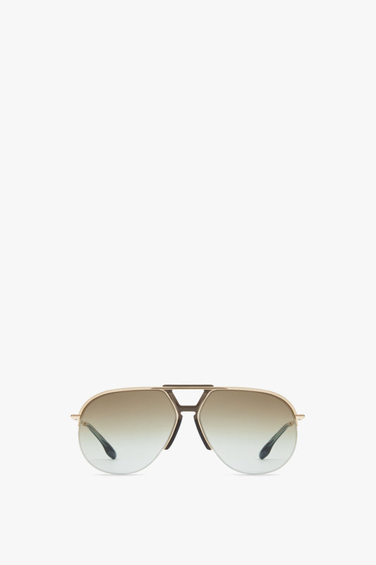 Brow Aviator Sunglasses In Azure