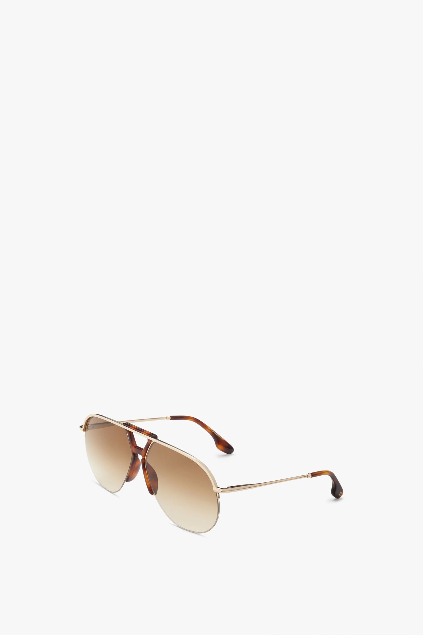 Brow Aviator Sunglasses In Brown